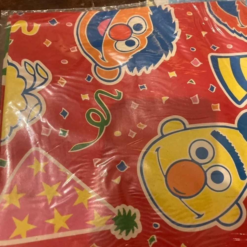 Lot of 5 Vintage New In Package Wrapping Paper